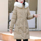 Women's Midi-Length Padded Jacket – Stylish Warmth with Drawstring Fit 1