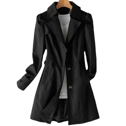 Women's Midi Trench Coat – Double-Breasted Elegance for Every Occasion 0