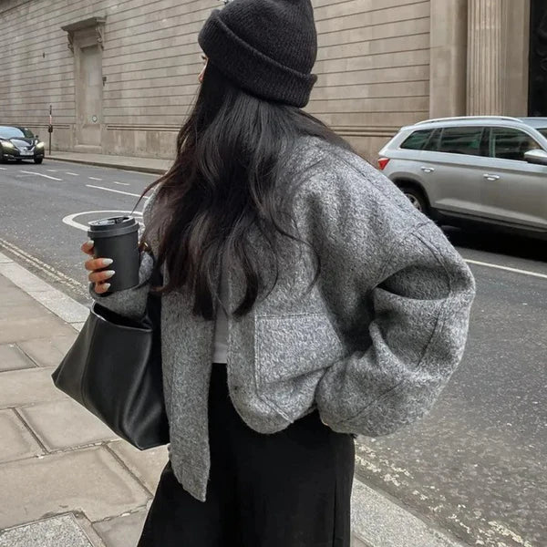 Women's Oversized Bomber Jacket – Chic & Comfortable Fall Layer 1