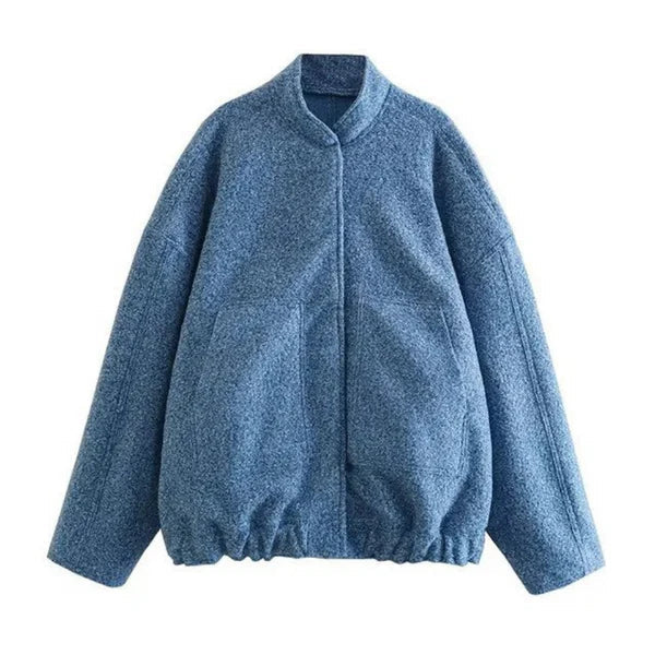 Women's Oversized Bomber Jacket – Chic & Comfortable Fall Layer 12