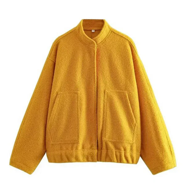 Women's Oversized Bomber Jacket – Chic & Comfortable Fall Layer 13