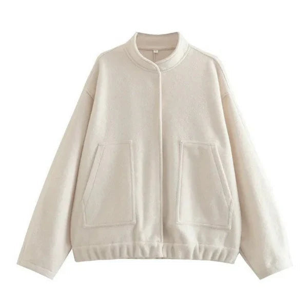 Women's Oversized Bomber Jacket – Chic & Comfortable Fall Layer 5