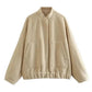 Women's Oversized Bomber Jacket – Chic & Comfortable Fall Layer 6