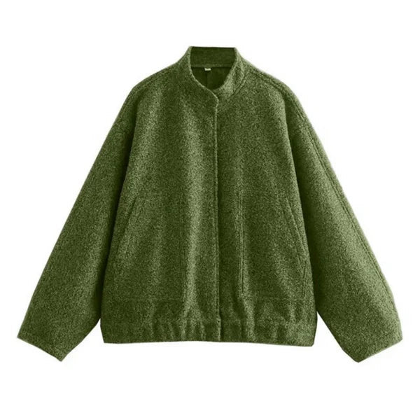 Women's Oversized Bomber Jacket – Chic & Comfortable Fall Layer 9