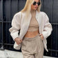 Women's Oversized Bomber Jacket – Stylish & Comfortable Fit 1