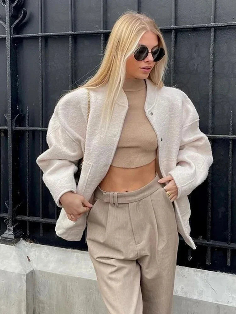 Women's Oversized Bomber Jacket – Stylish & Comfortable Fit 1