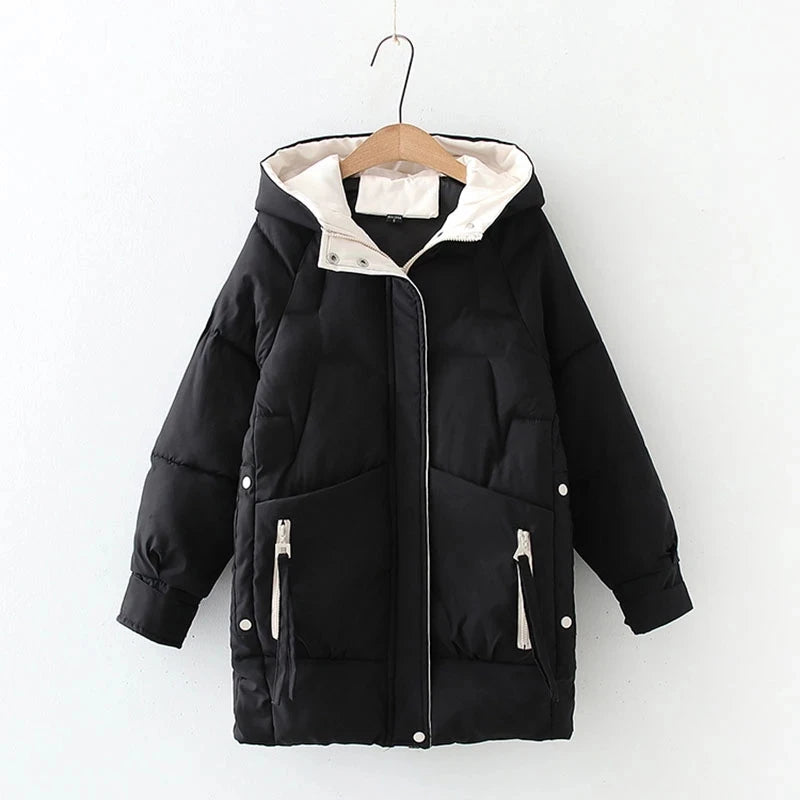 Women's Oversized Down Jacket – Cozy Cotton for Winter Warmth 0