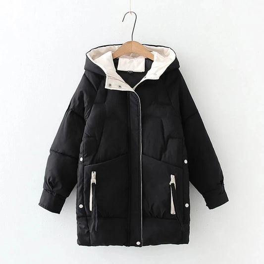 Women's Oversized Down Jacket – Cozy Cotton for Winter Warmth 0