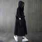 Women's Oversized Hooded Trench Coat – Vintage Style with Pockets 4