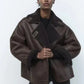 Women's Oversized Pilot Jacket – Cozy Teddy Lining for Winter 1