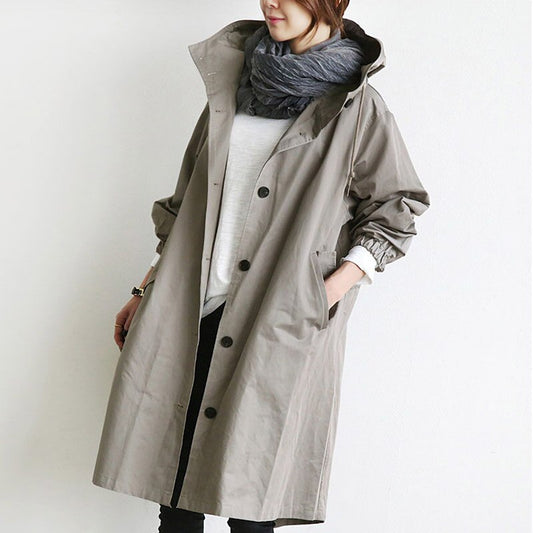 Women's Oversized Trench Coat – Water-Repellent for All-Season Style 0