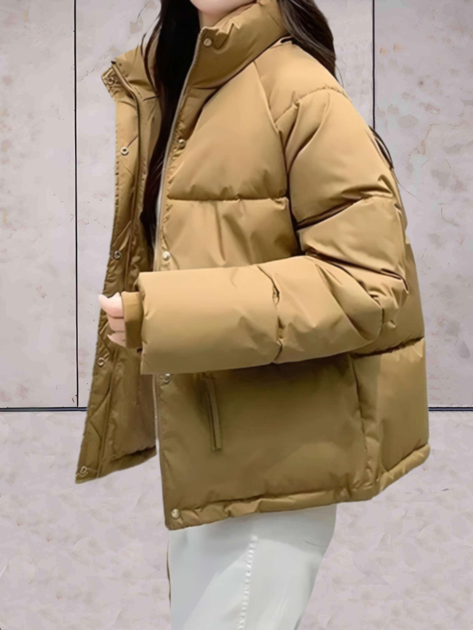 Women's Parka Coat – Stylish Warmth with Stand-Up Collar 5