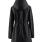 Women's Plaid Hooded Trench Coat – Stylish & Windproof Comfort 5