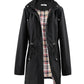 Women's Plaid Hooded Trench Coat – Stylish & Windproof Comfort 6