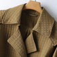 Women's Plaid Trench Coat – Chic Belted Design for Effortless Style 2