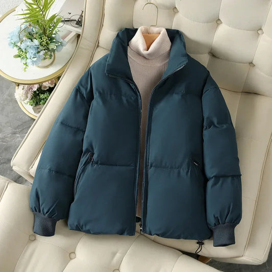 Women's Puffer Jacket – Cozy Stand Collar for Autumn Style 0