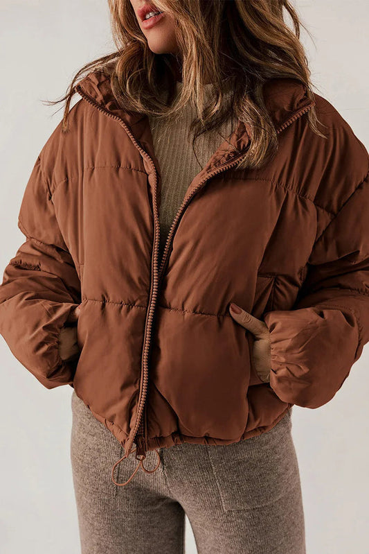 Women’s Puffer Jacket – Cozy Style with Zipper Closure 0