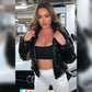 Women's Puffer Leather Jacket – Cozy Insulation & Edgy Style 1