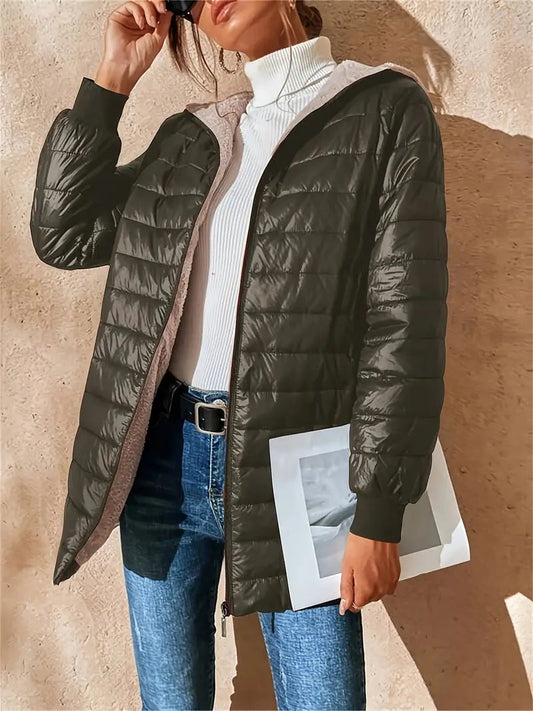 Women's Quilted Hooded Jacket – Stylish Warmth for Chilly Days 0