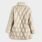Women's Quilted Puffer Jacket – Stylish Warmth with Snap Closure 5