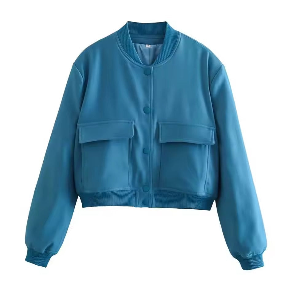 Women’s Relaxed Fit Bomber Jacket – Stylish & Versatile Design 0