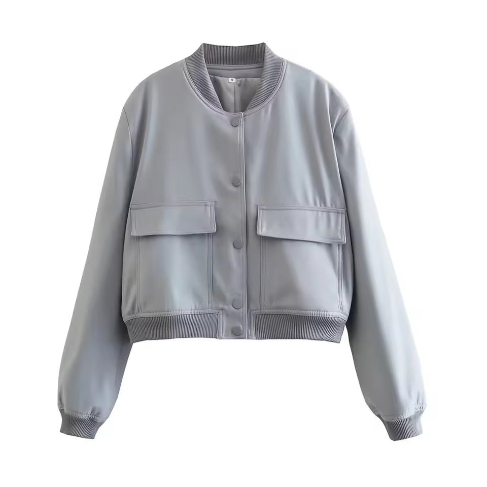 Women’s Relaxed Fit Bomber Jacket – Stylish & Versatile Design 3