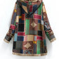Women's Retro Patchwork Jacket – Cozy Vintage Winter Coat 4