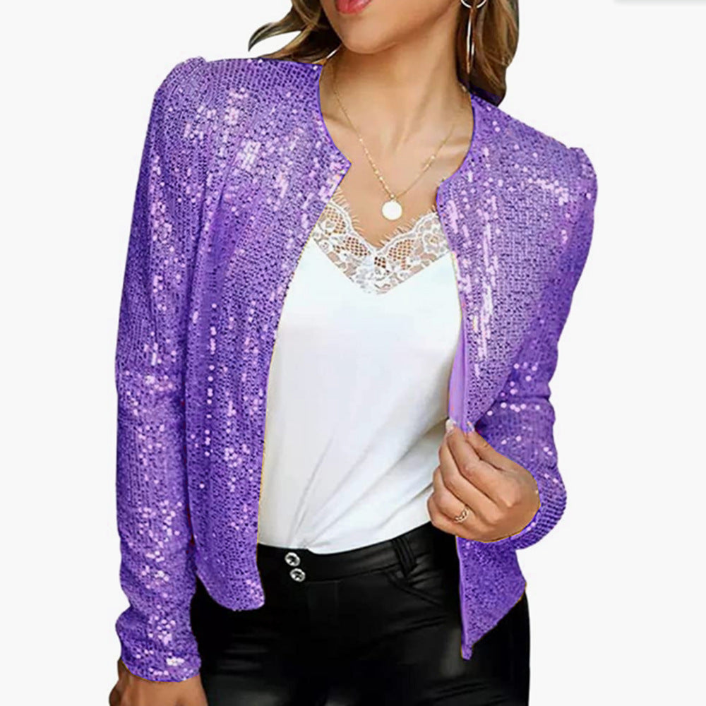 Women's Sequin Jacket – Fitted Glamour for Night Out 3