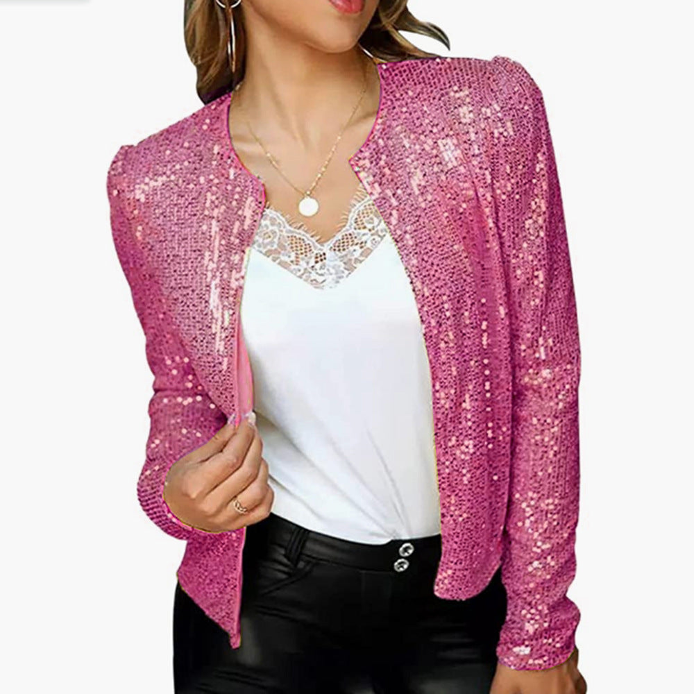 Women's Sequin Jacket – Fitted Glamour for Night Out 6