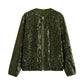 Women's Shiny Jacket – Elegant Zippered Design for Chic Layering 1