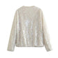 Women's Shiny Jacket – Elegant Zippered Design for Chic Layering 3