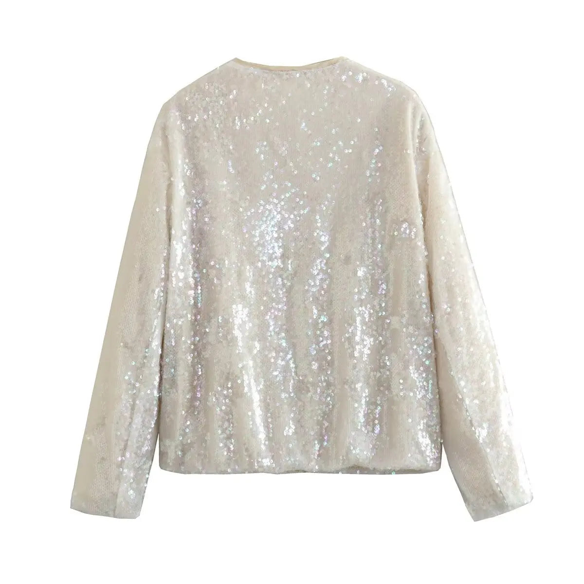 Women's Shiny Jacket – Elegant Zippered Design for Chic Layering 3