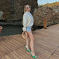 Women's Shiny Jacket – Elegant Zippered Design for Chic Layering 7