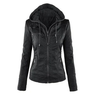 Women's Short Leather Jacket – Chic Style for Effortless Fashion 0