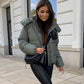 Women's Short Puff Jacket – Cozy Hooded Design for Chic Style 6