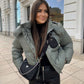 Women's Short Puff Jacket – Cozy Hooded Design for Chic Style 8