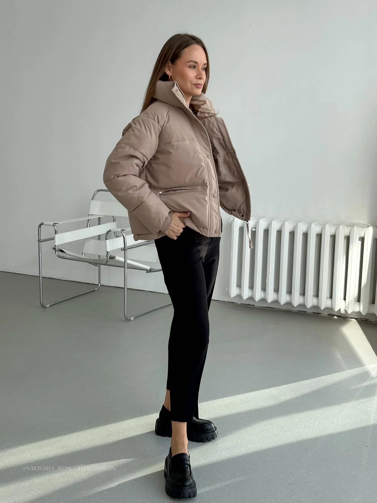Women's Short Puffer Jacket – Cozy Style for Autumn/Winter 3