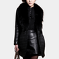 Women's Slim-Fit Quilted Coat – Luxurious Faux Fur Collar 1
