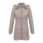 Women's Slim Fit Puffer Jacket – Chic Fur Hood for Winter Warmth 10
