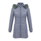 Women's Slim Fit Puffer Jacket – Chic Fur Hood for Winter Warmth 6
