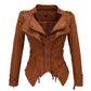 Women's Slim Fit Rivet Leather Jacket – Edgy Style for Every Occasion 3