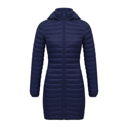 Women's Slim Fit Winter Jacket – Cozy Cotton with Detachable Hood 0