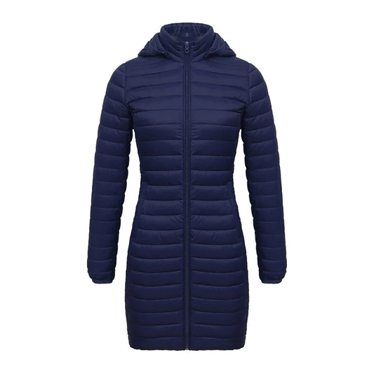 Women's Slim Fit Winter Jacket – Cozy Cotton with Detachable Hood 0