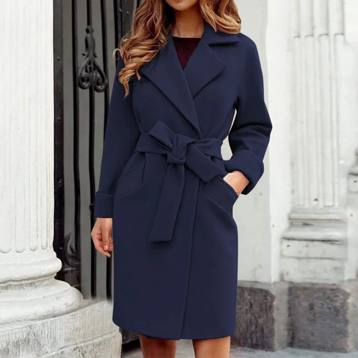 Women’s Tailored Trench Coat – Luxurious Wool Feel for Chic Style 2