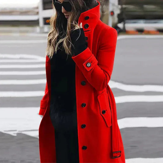 Women's Trench Coat – Tailored Wool Blend for Timeless Elegance 0