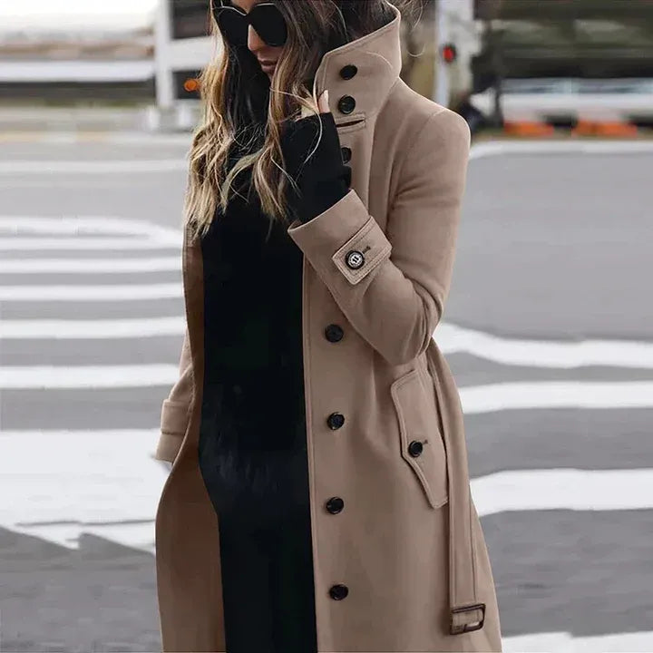Women's Trench Coat – Tailored Wool Blend for Timeless Elegance 1