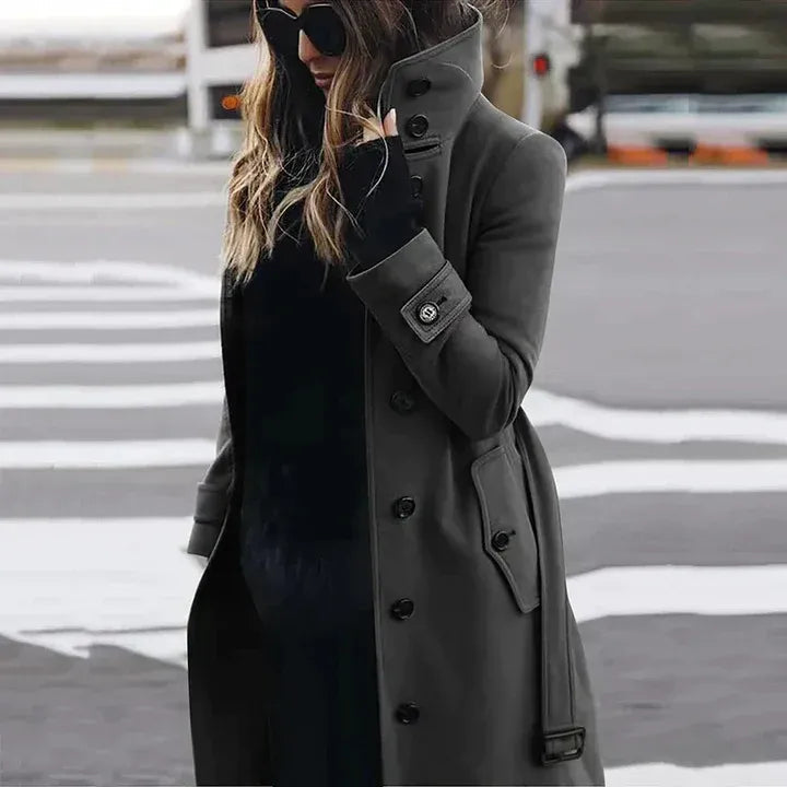 Women's Trench Coat – Tailored Wool Blend for Timeless Elegance 2