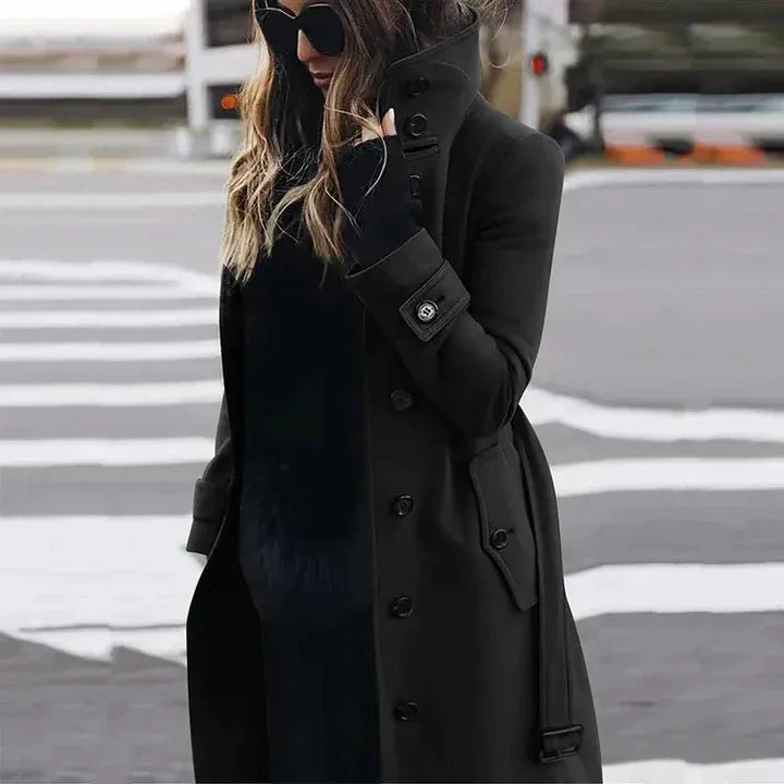 Women's Trench Coat – Tailored Wool Blend for Timeless Elegance 3