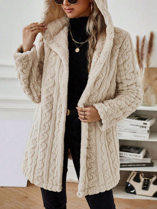 Women’s Twisted Hooded Jacket – Cozy Warmth for Autumn & Winter 0