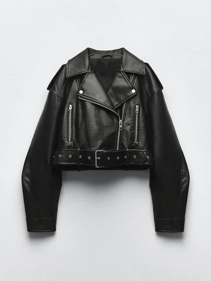 Women's Vintage Leather Jacket – Retro Style with Classic Comfort 1